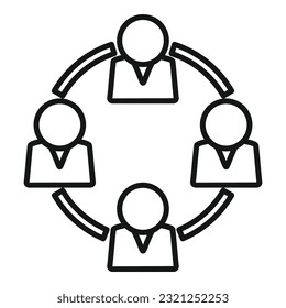 Business group icon outline vector. Human work. Team job