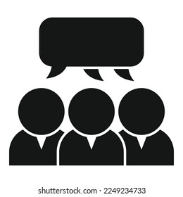 Business group icon simple vector. Online web. Media network
