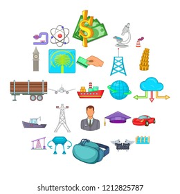 Business group icons set. Cartoon set of 25 business group vector icons for web isolated on white background