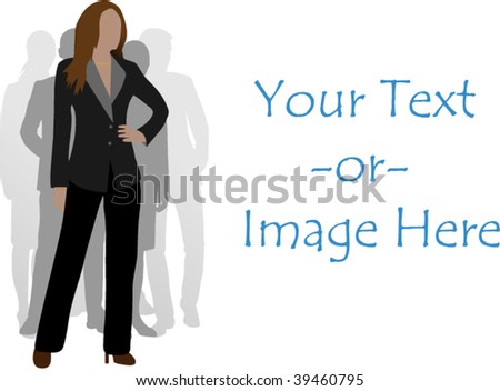 Business group looking at copy space