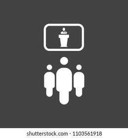 Business Group Presentations Icon White