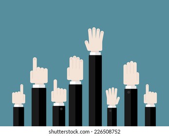 Business grow concept. Flat design web icons