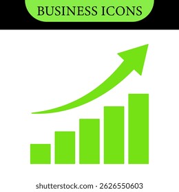Business growing bar graph icon arrow symbol. Growth and decline graphs and charts icons. Profit growing icon symbol. Diagram bar. increase and decrease chart icons
