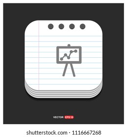 Business Growing Chart Presentation Icon - Free vector icon