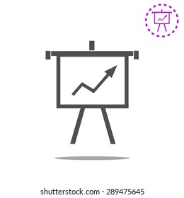 Business Growing Chart Presentation Icon