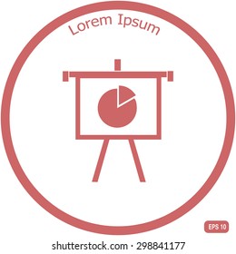 Business Growing Chart Presentation Icon