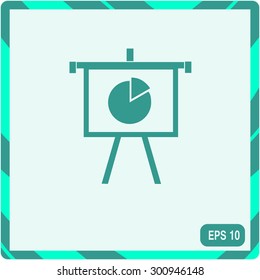 Business Growing Chart Presentation Icon