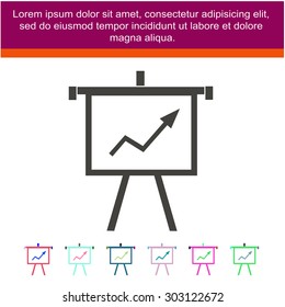 Business Growing Chart Presentation Icon