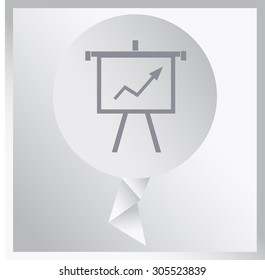 Business Growing Chart Presentation Icon