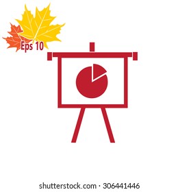 Business Growing Chart Presentation Icon