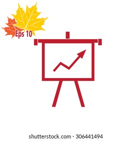 Business Growing Chart Presentation Icon
