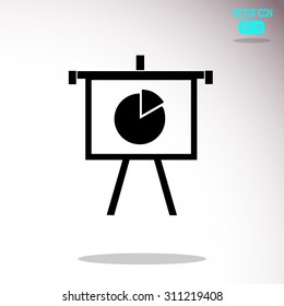 Business Growing Chart Presentation Icon