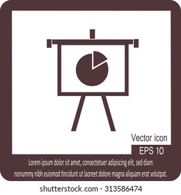 Business Growing Chart Presentation Icon