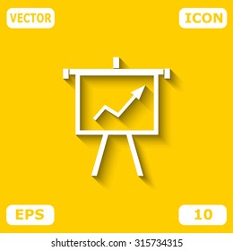 Business Growing Chart Presentation Icon