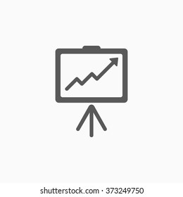 Business Growing Chart Presentation Icon