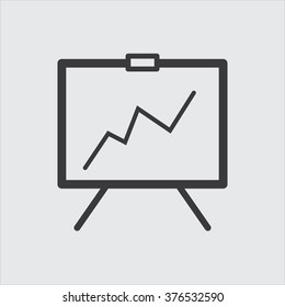 Business Growing Chart Presentation Icon . vector design