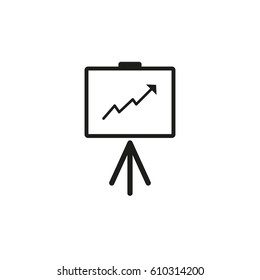 business growing chart presentation icon