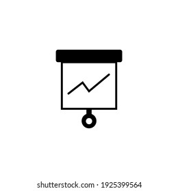 icono de presentación de gráfico de crecimiento de negocios.sencillo diseño