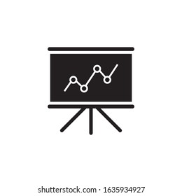Business Growing Chart Presentation. vector illustration