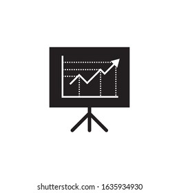 Business Growing Chart Presentation. vector illustration