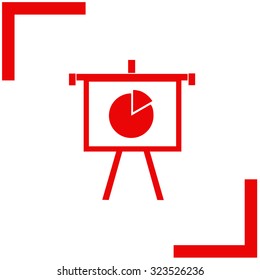 Business Growing Chart Presentation Vector Icon.