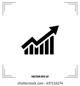 business growing graph icon