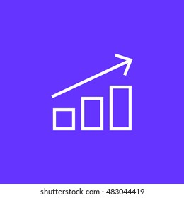 Business growing icon vector. Progress up clip art. Also useful as logo, silhouette and illustration.