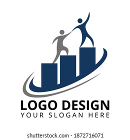 Business Growing Logo Design Vector