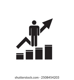 Business Growing logo. sign and symbols vector design