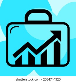 business growt icon, vector icon isolated