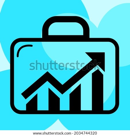 business growt icon, vector icon isolated