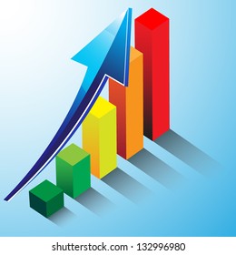 Business growth - 3D illustration