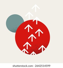 Conceito de vetor abstrato de crescimento de negócios. Símbolo de ambição, sucesso, desafio. Ilustração de design mínimo eps10.