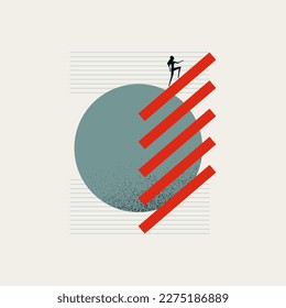 Business growth abstract vector illustration concept. Symbol of success, ambition, achievement. Minimal design eps10