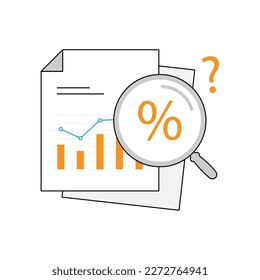 business growth analysis, report, audit document concept illustration flat design vector eps10