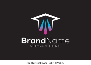 Business growth Arrow grad Logo design vector template