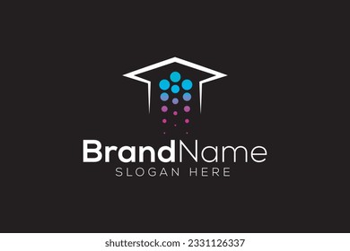 Business growth Arrow grad Logo design vector template