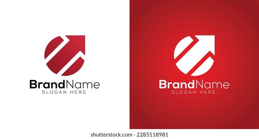 Business Growth arrow logo design template