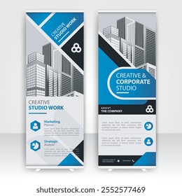 Design de banner de crescimento empresarial com conceitos de análise criativa e estratégica em um ambiente corporativo moderno