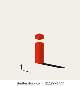 Business growth building, vector concept. Symbol of achievement, ambition, motivation. Minimal design eps10 illustration