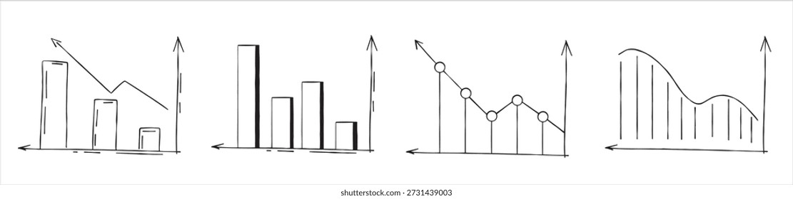 Business Growth Chart und Spalten Analyse und Daten 
