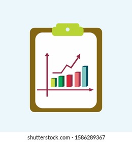 business growth chart graphic vector