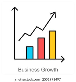 Business Growth and chart icon concept