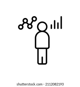 vector de icono del gráfico de crecimiento de negocios
