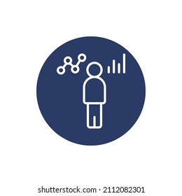 vector de icono del gráfico de crecimiento de negocios