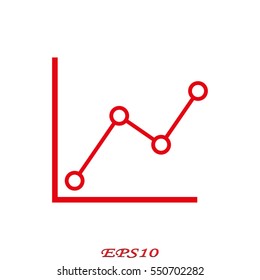 business growth, chart, icon, vector illustration eps10