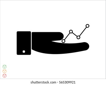 business growth, chart, icon, vector illustration eps10
