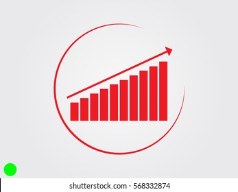business growth, chart, icon, vector illustration eps10

