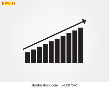business growth, chart, icon, vector illustration eps10