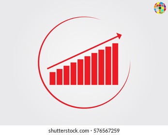 business growth, chart, icon, vector illustration eps10